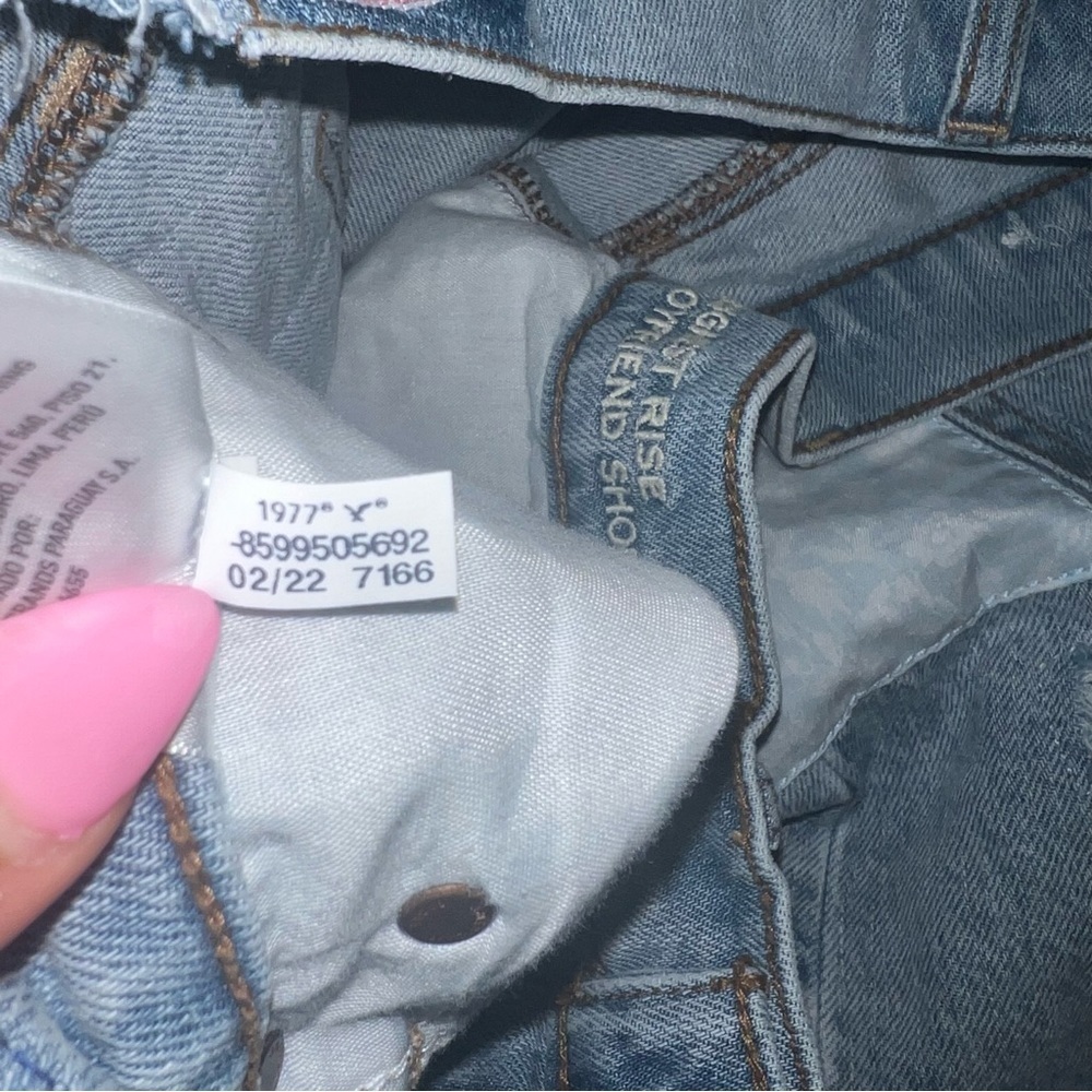 American Eagle Patchwork Highest Rise 90’s Boyfri… - image 8